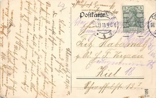 Chemnitz Neues Rathaus Postkarte 1911