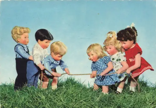 Käthe Kruse Puppen Seil spielen AK Planet Verlag