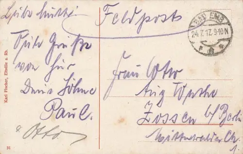 Ansicht Königliches Kurhaus Bad Ems Rheinland-Pfalz Postkarte AK 1917