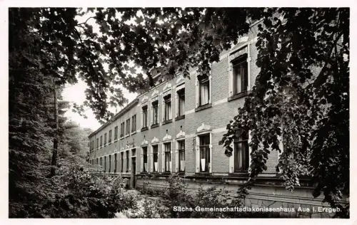 Gemeinschaftsdiakonissenhaus in Aue Erzgebirge Sachsen Postkarte AK 1939