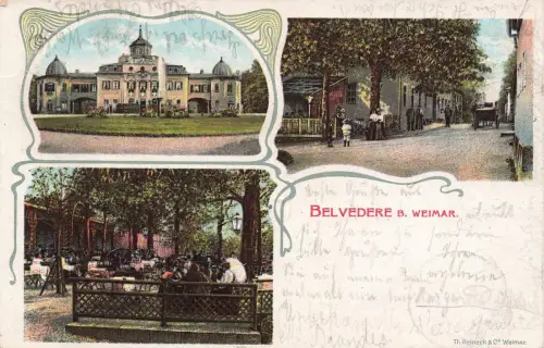 Ansicht Belvedere bei Weimar Thüringen Postkarte AK 1903