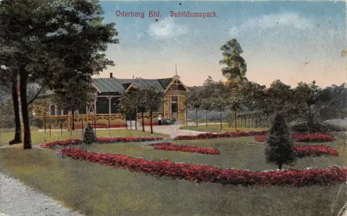 Oderberg / Bohumin Schlesien Bahnhof Jübiläumspark AK 1918