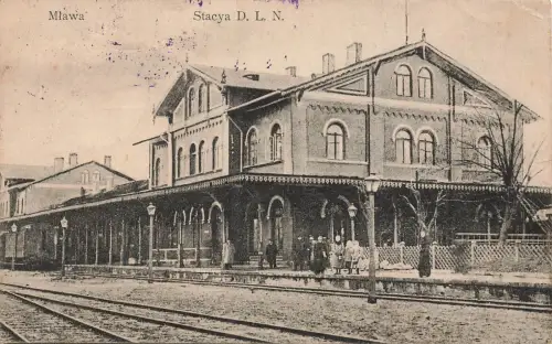 Stacya D.L.N. Bahnhof in Mlawa Polen Postkarte AK 1915