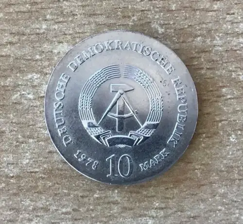 DDR Münze 10 Mark 1978 Justus von Liebig