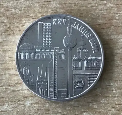 DDR 10 Mark 25 Jahre DDR Städtemotive 1974 Silber