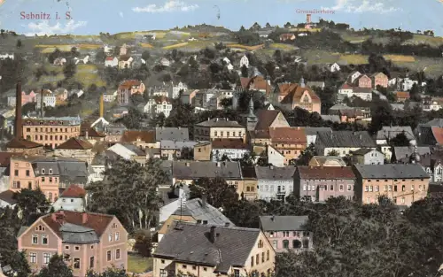 Stadtansicht von Sebnitz Sachsen Postkarte AK 1916