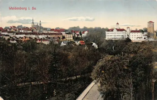 Waldenburg i. Sa. Ansicht Panorama Postkarte AK 1912