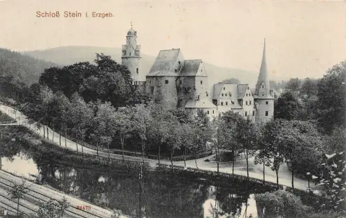 Schloss Stein im Erzgebirge Sachsen Postkarte