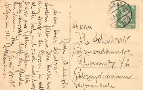 Berlin Unter den Linden Hotel Bauer Postkarte AK 1926