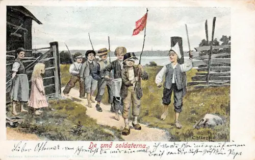 De sma soldaterna Postkarte AK 1903
