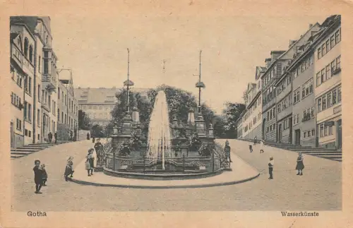 AK Gotha Kinder am Wasserkünste Postkarte