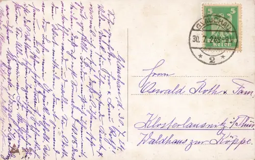 Nackte tanzende Engel Künstler Postkarte 1924