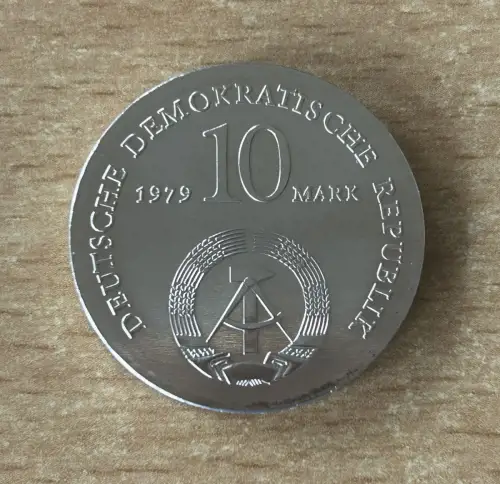 DDR 10 Mark 1979 Ludwig Feuerbach Silber Münze