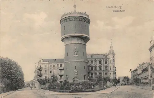 Wasserturm in Insterburg Ostpreußen Postkarte AK 1920