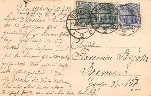 Wasserturm in Insterburg Ostpreußen Postkarte AK 1920