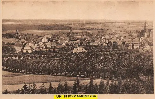 Kamenz/Sa. Ansicht Panorama Postkarte AK