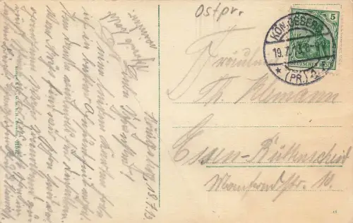 Aufstieg zur Jägerspitze Warnicken Lesnoje Ostpreussen Postkarte AK 1913