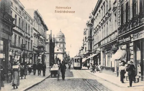 Hohensalza (Inowrocław) Friedrichstrasse Straßenbahn Postkarte AK