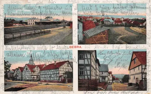 Bebra Bahnhof Bäckerei Ansicht Postkarte 1926