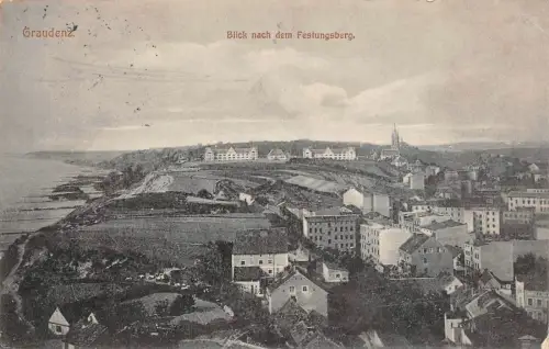 Graudenz / Grudziądz Blick nach Festungsberg Postkarte 1915