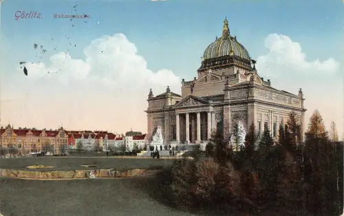 Ruhmeshalle in Görlitz Sachsen Postkarte AK 1916