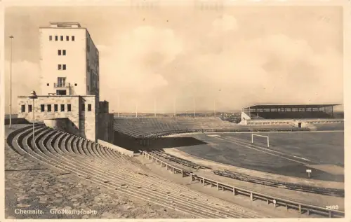 Chemnitz Großkampfbahn Postkarte AK