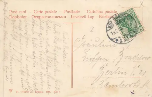 Insel Upalten Mauersee in Masuren Ostpreussen Postkarte AK 1908