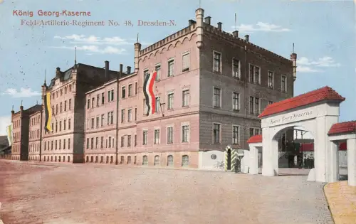 König Georg-Kaserne Feld-Artillerie-Regiment No 48 Dresden-N. Feldpostkarte 1916