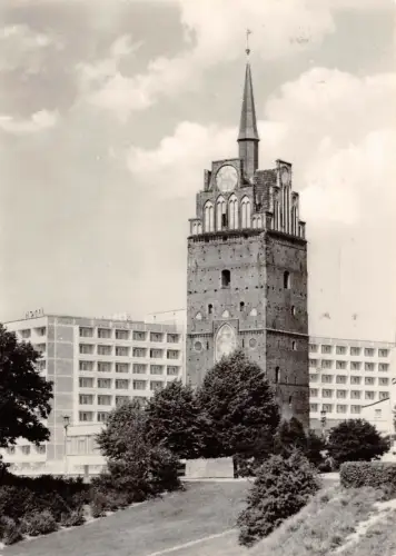 Rostock Kröpeliner Tor und Interhotel "Warnow" Postkarte AK