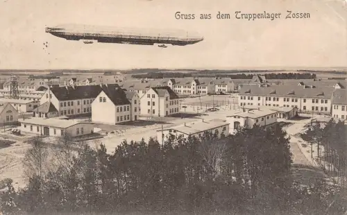 Gruss aus dem Truppenlager Zossen Feldpostkarte 1917