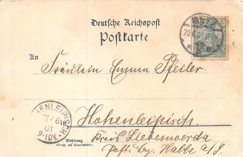 Gruss aus Metz Stadttheater Deutsches Thor Postkarte AK 1901