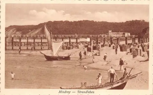 Misdroy/Międzyzdroje Strandleben Postkarte
