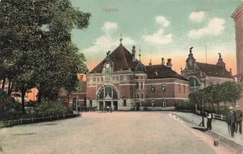 Ansicht Bahnhof in Oppeln Opole Schlesien Postkarte AK 1907