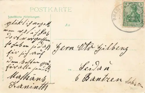 Ansicht Bahnhof in Oppeln Opole Schlesien Postkarte AK 1907