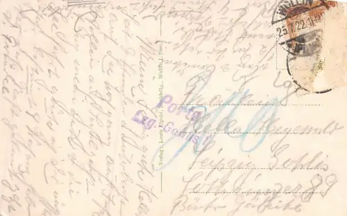 Wollin i. Pom. Partie am Tuckerdamm Postkarte AK 1922