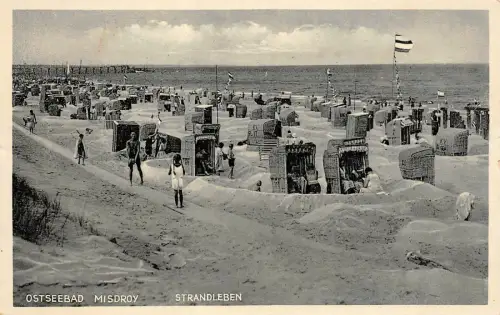 Ostseebad Misdroy Strandleben AK