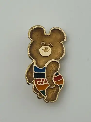 Mischka Bär Olympisches Maskottchen Moskau 1980 Anstecker