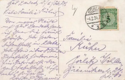 Blick auf die Festung in Glatz Schlesien Postkarte AK 1924