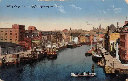 Königsberg i. Pr. Hafen Hundegatt Feldpost AK 1915