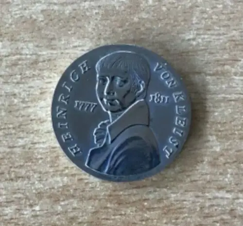 DDR 5 Mark 1986 Heinrich von Kleist Gedenkmünze