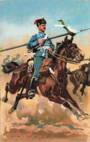 Husaren Reiter, 2. Husaren-Regiment Nr. 19 Grimma Sachsen Postkarte AK 1916