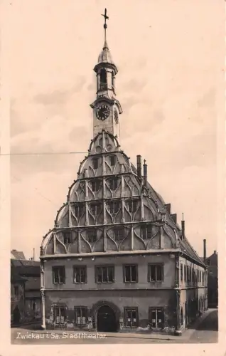 Stadttheater in Zwickau Sachsen Postkarte AK