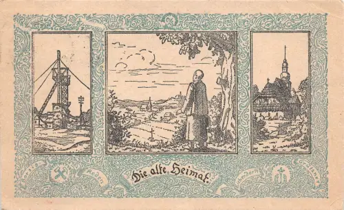 Kattowitz Gleiwitz Kohlen Industrie Postkarte 1921 schlesisches Briefmarke