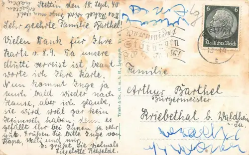 Stettin Hakenterrasse mit Museum und Regierung AK 1940