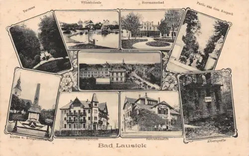 Bad Lausick Villenkolonie Herrmannsbad Bethlehemstift Feldpostkarte 1916