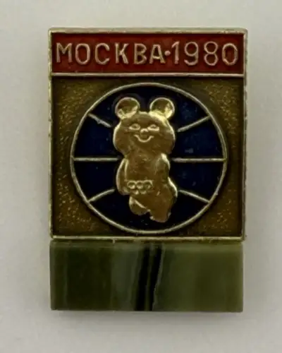 Mischka Maskottchen Olympische Sommerspiele Moskau Abzeichen 1980
