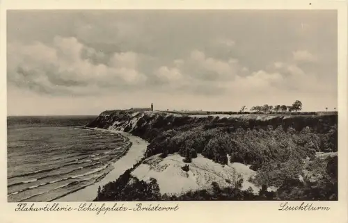 Leuchtturm Flakartillerie-Schiessplatz-Brüsterort Ostpreussen Postkarte AK 1940