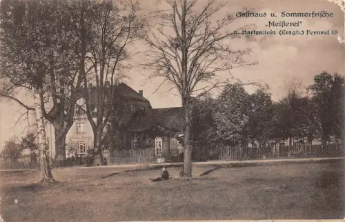 Gasthaus u. Sommerfrische "Meisterei" b. Hartenstein (Erzgeb.) AK 1925