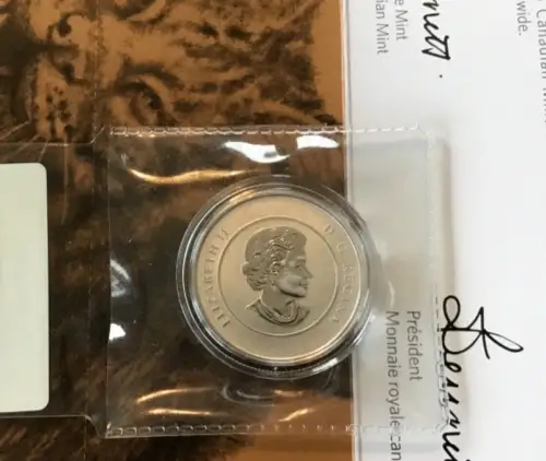 Kanada 20 Dollars 2014 Rotluchs Silber Probe