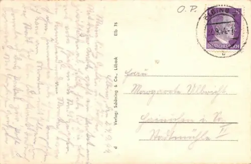 Elbing (Elbląg) Bahnhof Ostpreußen Postkarte AK 1944
